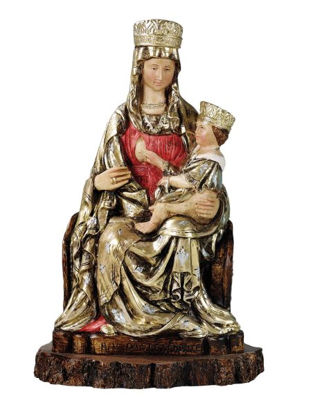 Virgen Del Castelmonte 28Cm Resina Marmol