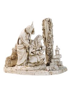 Natividad Ruina Blanco Viejo 16X18Cm Resina Marmol
