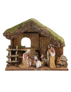 Nacimiento 5 Pz Resina + Portal Madera 32X17X27
