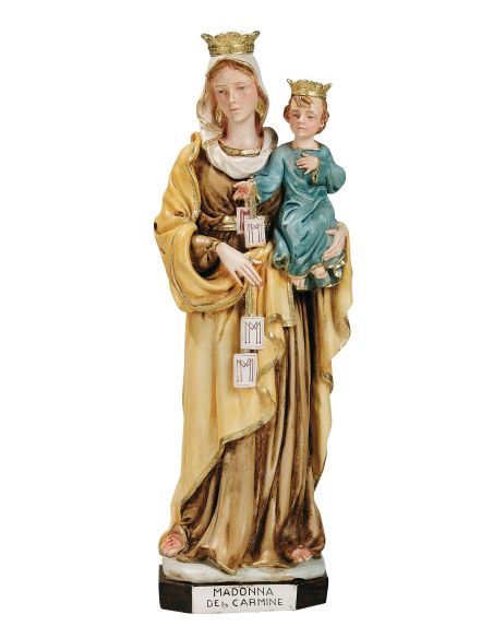 Estatua Virgen Del Carmen Resina Marmol Color 20 Cm