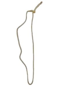 Cadena Dorada Gruesa Plata De Ley 40Cm + Alargador
