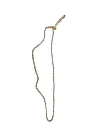 Cadena Dorada Gruesa Plata De Ley 40Cm + Alargador