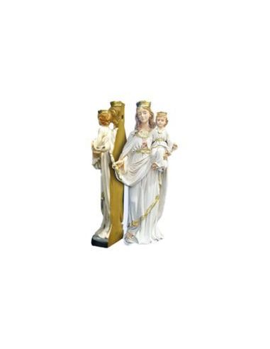 Placa Estatua Maria Auxiliadora Blanca 20 Cm