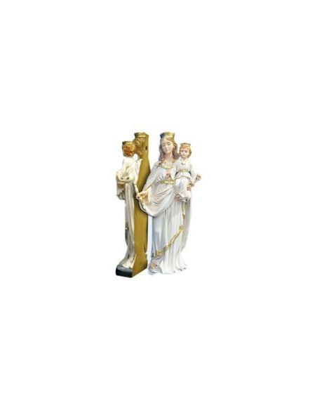 Placa Estatua Maria Auxiliadora Blanca 20 Cm