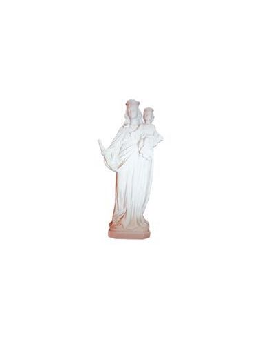 Estatua Maria Auxiliadora Resina Marmol 20Cm Blanca