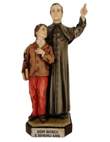 Estatua Resina/Marmol Don Bosco Sto.Dom.Savio 30Cm