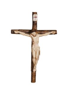 Cruz Tronco Cristo Color 20 Cm Resina Marmol