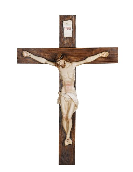 Crucifijo 30Cm Resina Marmol