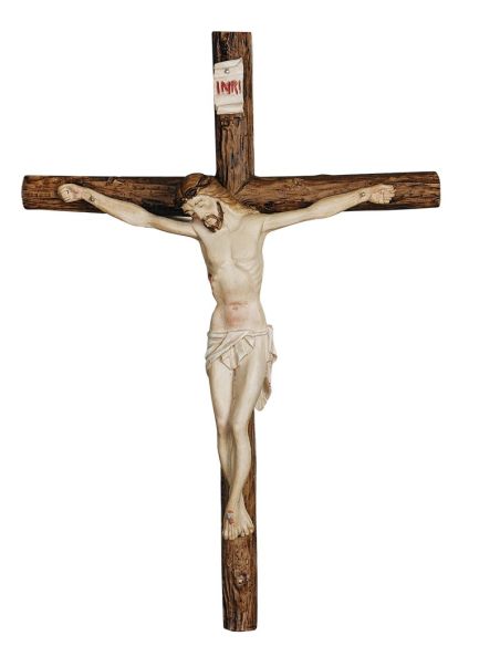 Crucifijo 32Cm Resina Marmol