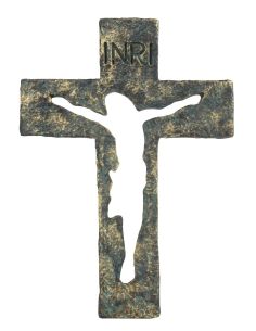 Crucifijo Resina Marmol 29X20Cm Efec.Piedra Rame
