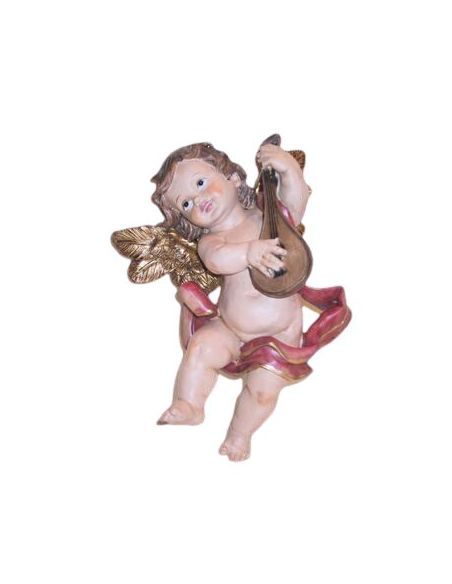 Angelito Con Laud 20 Cm Resina