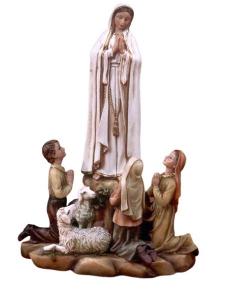 Virgen De Fátima Con Pastores 20X15Cm(16)