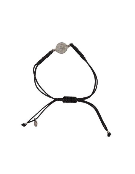 Pulsera Plata San Benito 12Mm Macrame