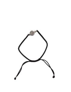 Pulsera Plata V. Rocio/Escap 10Mm Macrame Negro