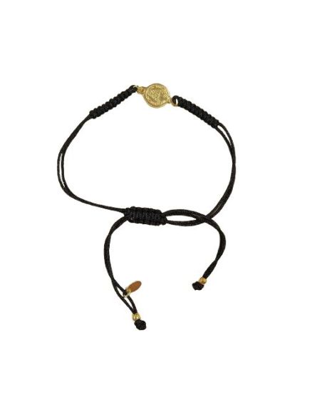 Pulsera Plata Dorada V. Rocio/Escap 10Mm Macrame Negro
