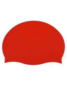 Gorro Piscina Silicona Rojo Adulto Estampado (Soto)