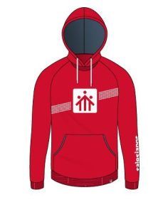 Sudadera Capucha Roja Salesianos Estrecho Talla 10