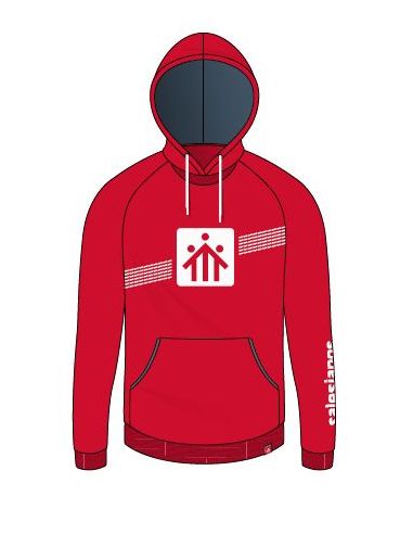 Sudadera Capucha Roja Salesianos Estrecho Talla 14