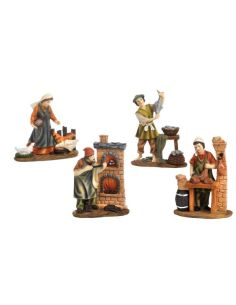 Set 4 Figuras 15Cm Para Nacimiento (6)  Pb17074 Resina