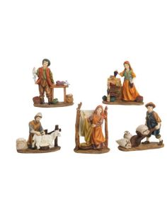 Set 5 Figuras 11Cm Para Nacimiento (9)  Pb17075 Resina