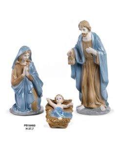 Nacimiento Tres Pzs. 27,7Cm Porcelana Pb18460 (4)