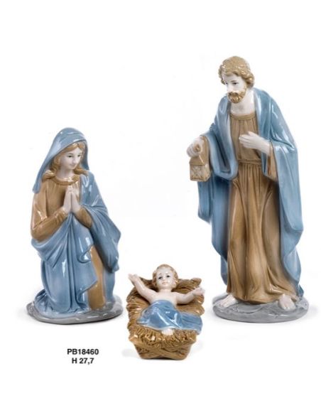 Nacimiento Tres Pzs. 27,7Cm Porcelana Pb18460 (4)