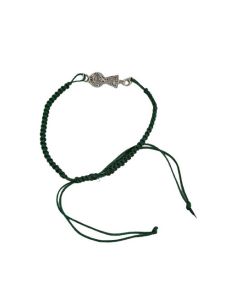 Pulsera V. Pilar Baño Plata 22Mm Macrame Verde