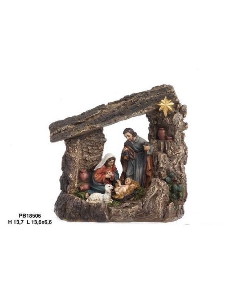 Nacimiento Cueva 13,7Cm Una Pz. Resina Pb18506 (12)