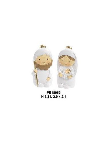 Nacimiento Inf. Blanco-Oro 2Pz Resina 5,3Cm (12) (240)Precio Por Pieza Pb18963