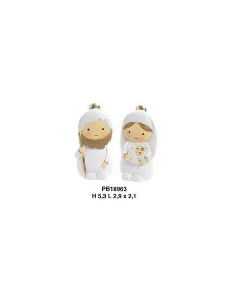 Nacimiento Inf. Blanco-Oro 2Pz Resina 5,3Cm (12) (240)Precio Por Pieza Pb18963