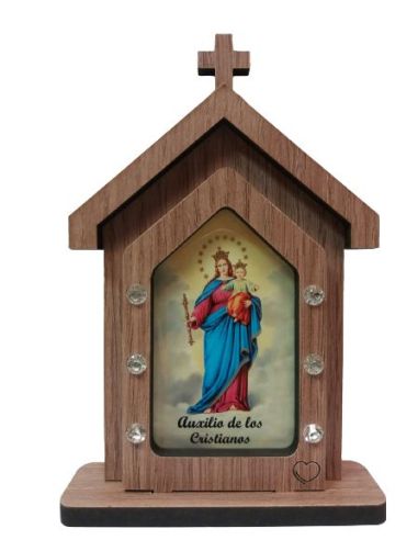 Capilla Madera 10X15 cm Maria Auxiliadora