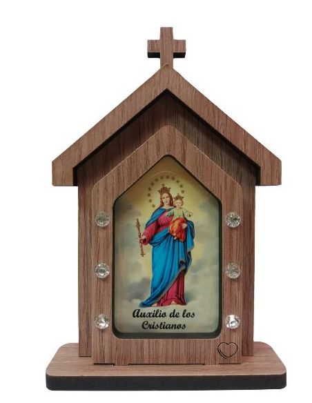 Capilla Madera 10X15 cm Maria Auxiliadora