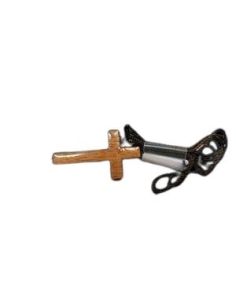 Cruz Madera Clara Cordon 31X18 mm