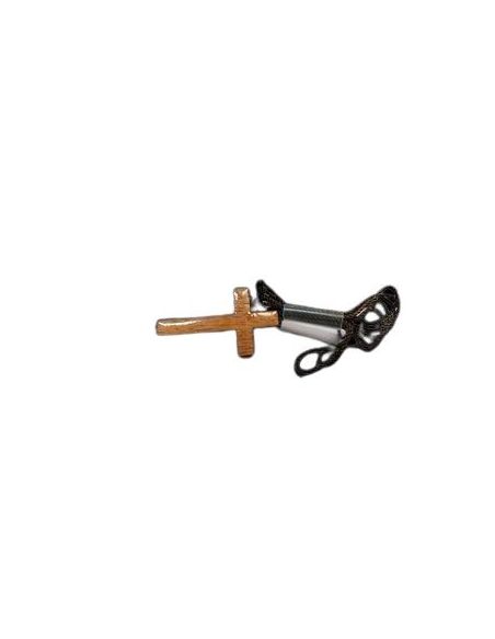 Cruz Madera Clara Cordon 31X18 mm