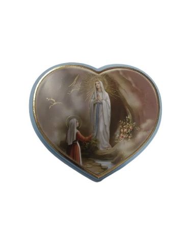 Corazon Grande Virgen De Lourdes Azul|Libreriasalesiana