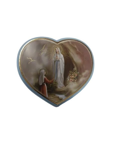 Corazon Grande Virgen De Lourdes Azul|Libreriasalesiana