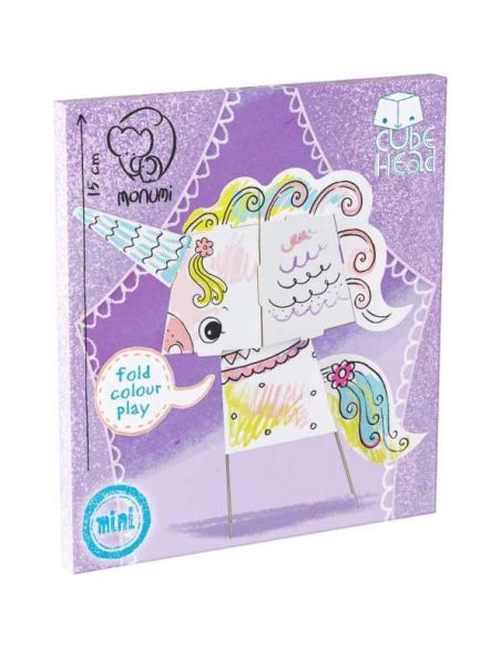Mini Cabeza Cubo Unicornios