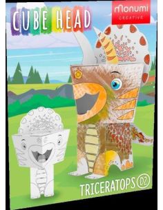 Cabeza Cubo Dino Triceratops