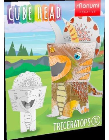 Cabeza Cubo Dino Triceratops