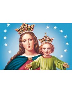 Estampa Postal Maria Auxiliadora. Medio Cuerpo (Lorenzone)