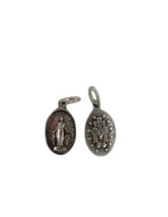 Medalla Milagrosa Metal Plata Baño 5µm 18Mm
