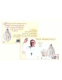 Estampa Con Medalla 86X54Mm Papa Francisco I