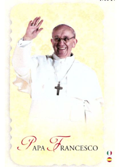 Estampa Con Oracion 10X6 Cm Papa Francisco I|Libreriasalesiana