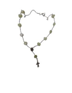 Rosario Gargantilla Piedra Verde