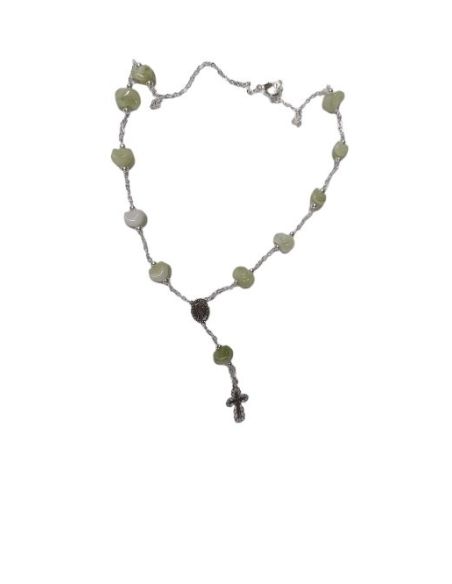 Rosario Gargantilla Piedra Verde