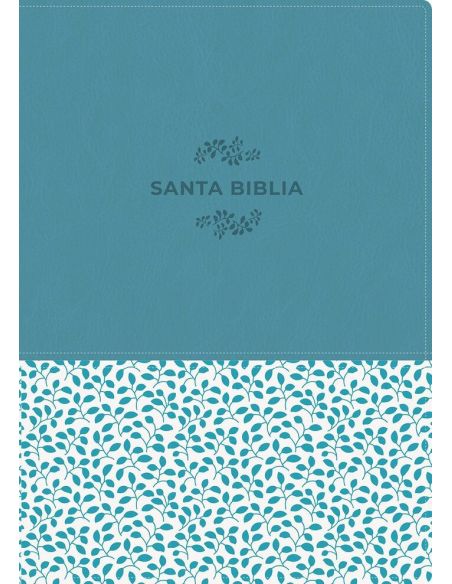 Biblia Ntv, Edición De Referencia Ultrafina, Letra Grande I/Piel Turquesa Floral Con Índice