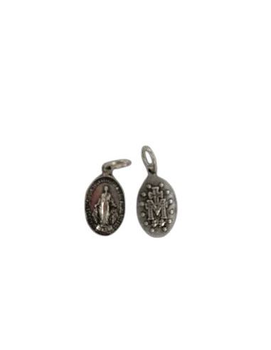 Medalla Escapulario Metal Plata Baño 5µm 10Mm