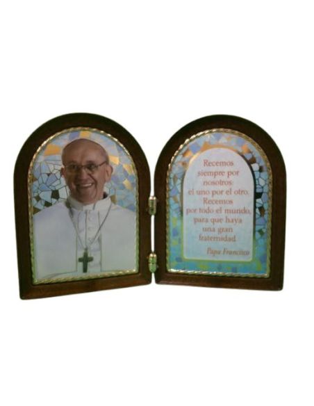 Diptico 7X11 Foto Oro Papa Franciso+Oracion|Libreriasalesiana