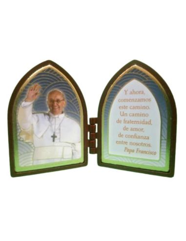 Diptico 5X3,5 Cm. Papa Fancisco+Texto