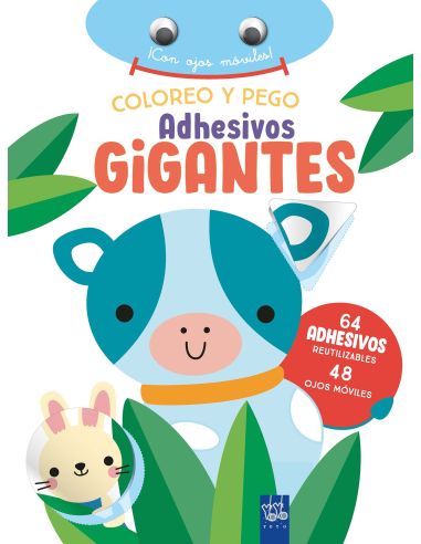 Coloreo Y Pego Adhesivos Gigantes. Vaca
